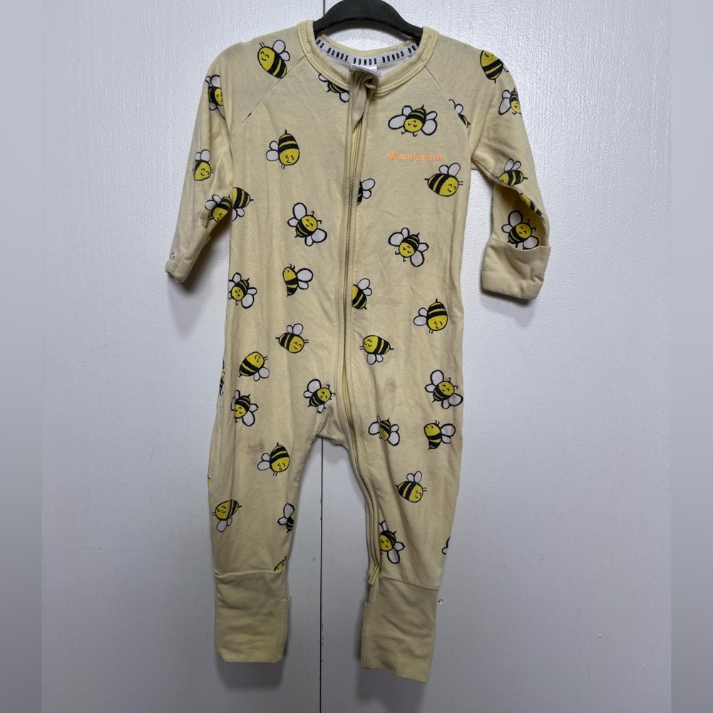 Bonds Cream Baby Onesie with Bee Print